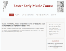 Tablet Screenshot of easterearlymusiccourse.org.uk
